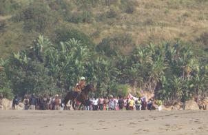 Some of the Xolobeni community arriving at Mnyameni
