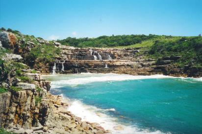 Waterfall into the Indian Ocean