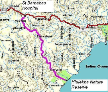 Planned Hluleka tar road