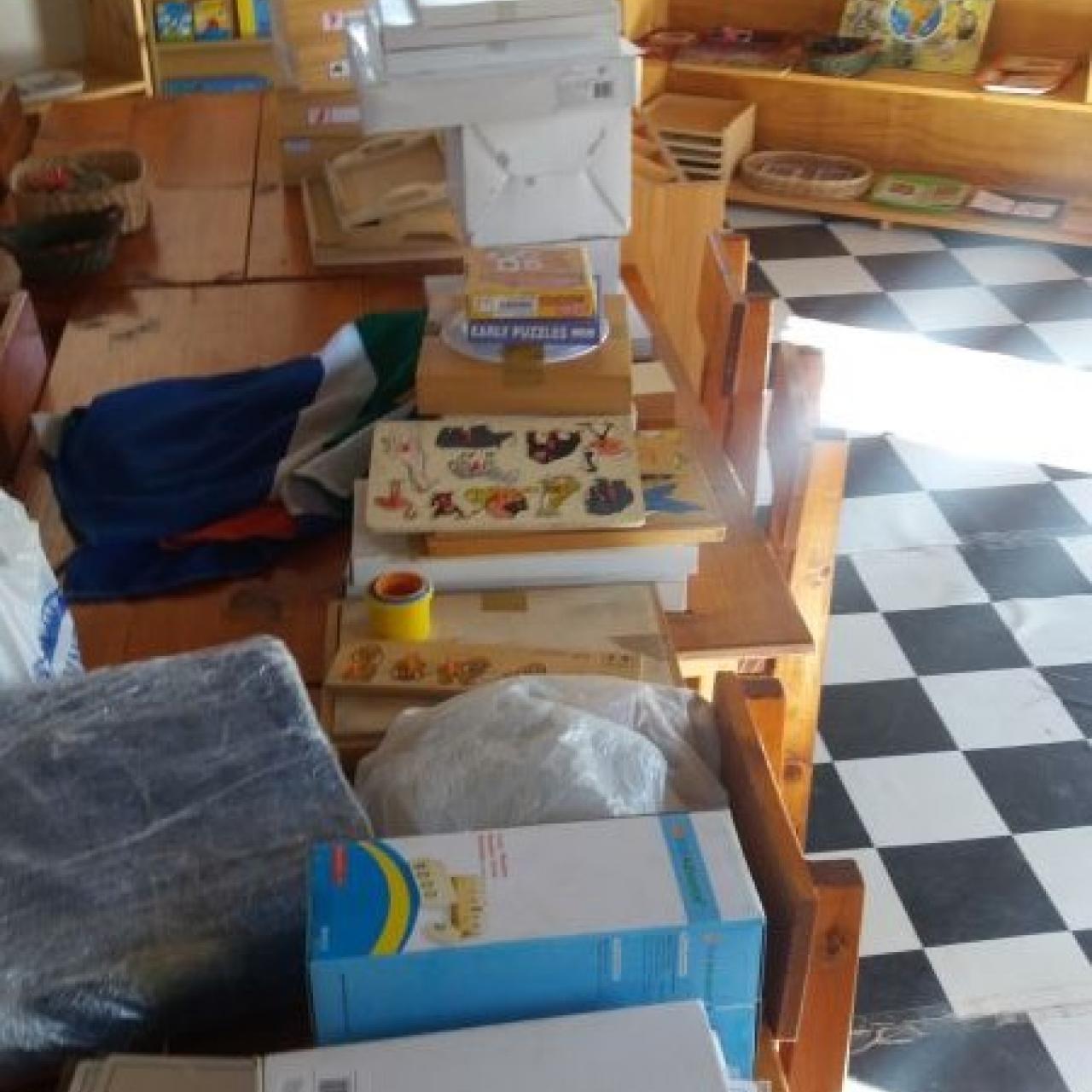 Brand new Montessori materials donated by Garden Road Montessori