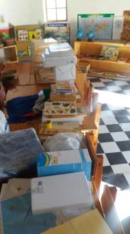 Brand new Montessori materials donated by Garden Road Montessori