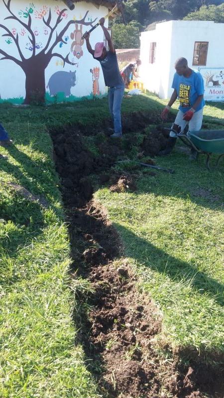 Digging of foundations at Ncinci One's Montessori