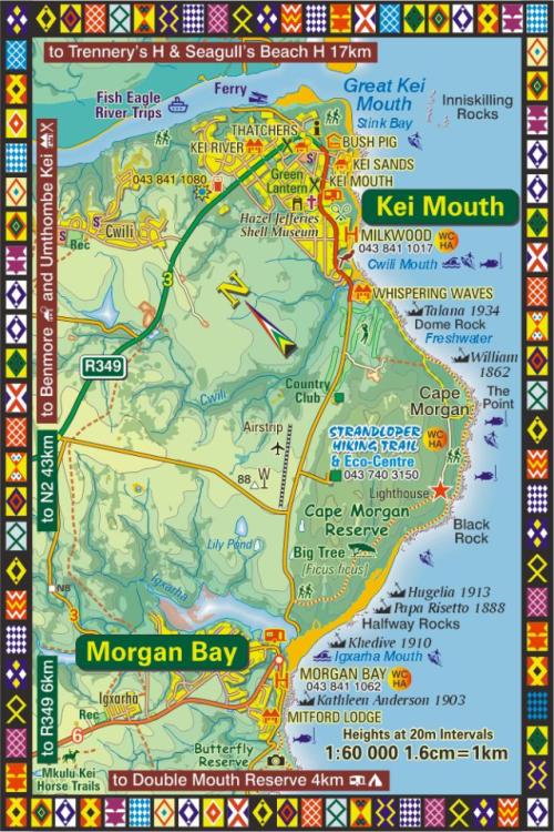 Kei Mouth to Morgan Bay Map